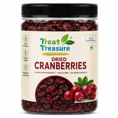 Treat Treasure Premium Dried Cranberries – 100% Natural & Nutrient-Rich
