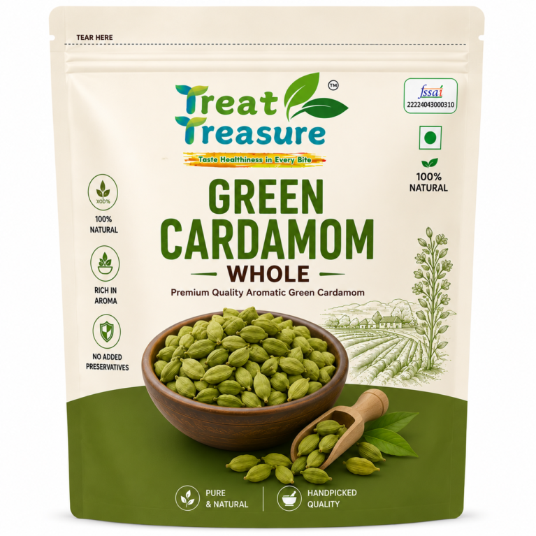 Treat Treasure Whole Green Cardamom – 100% Natural & Handpicked