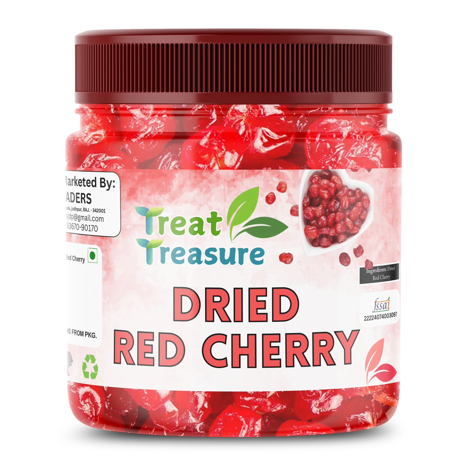 Treat Treasure Dried Red Cherry Jar